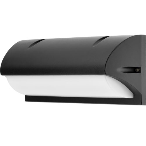 Kerti lámpa E27 DRACO fekete emelőfali lámpa mozgás- és szürkületérzékelővel