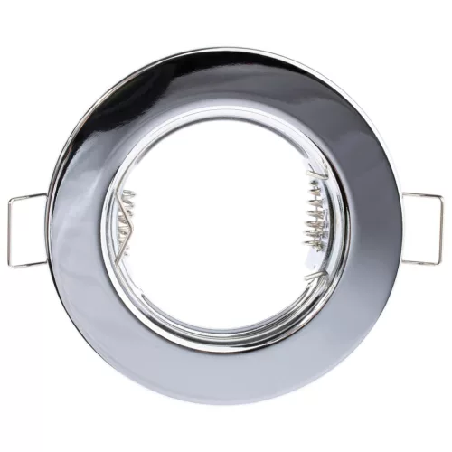 HALOGÉN lámpatest Süllyesztett Fix Kerek Króm GU10 MR16 lap