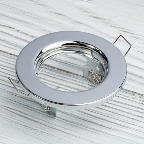 HALOGEN lámpatest Süllyesztett Fix Kerek Króm GU10 MR16 lap