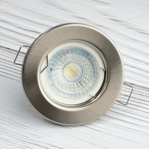 HALOGEN lámpatest Süllyesztett Fix Kerek Szatén GU10 MR16 lap