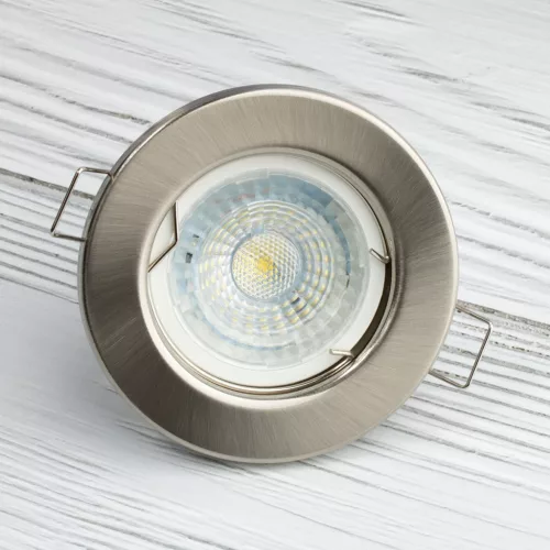 HALOGÉN lámpatest Süllyesztett Fix Kerek Szatén GU10 MR16 lap