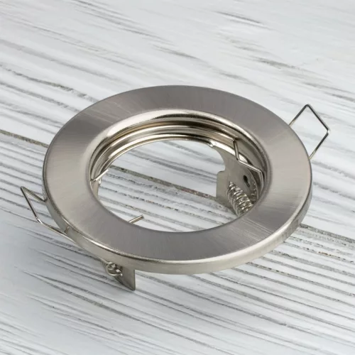 HALOGÉN lámpatest Süllyesztett Fix Kerek Szatén GU10 MR16 lap