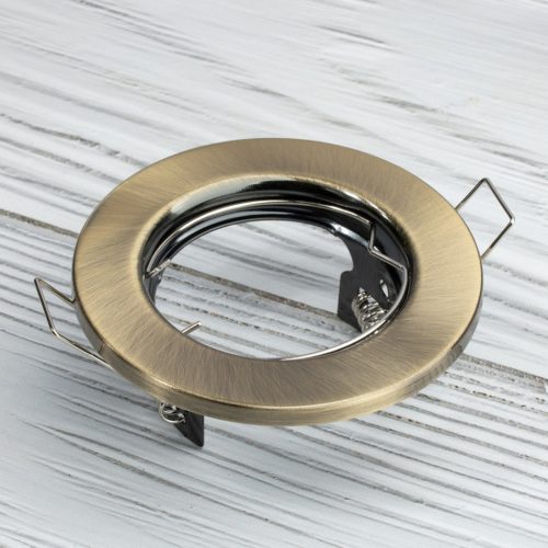 HALOGÉN lámpatest Süllyesztett Fix Kerek Antik GU10 MR16 lap