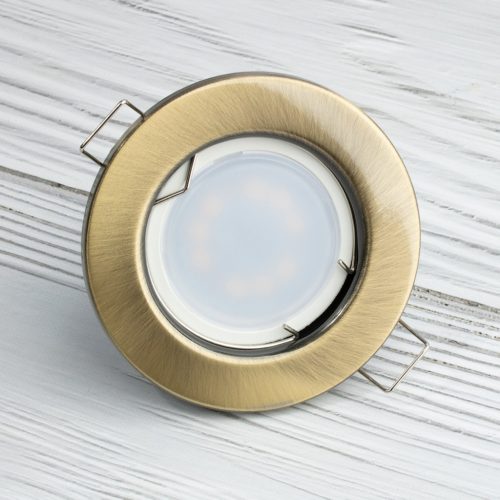 HALOGÉN lámpatest Süllyesztett Fix Kerek Antik GU10 MR16 lap