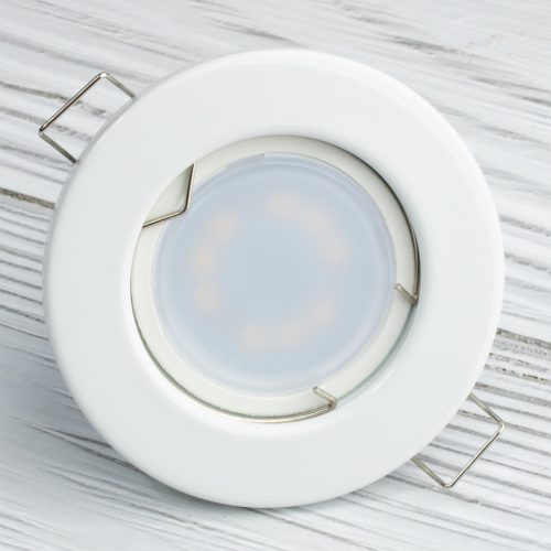 HALOGÉN fixture süllyesztett, rögzített kerek fehér lap GU10 MR16