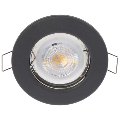 HALOGÉN lámpatest Süllyesztett Fix Kerek Grafit GU10 MR16 lap