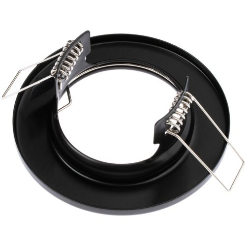 HALOGÉN lámpatest süllyesztett, rögzített kerek fekete lap GU10 MR16