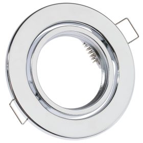   HALOGÉN lámpatest, süllyesztett, mozgatható, kerek, króm, GU10 MR16 lap