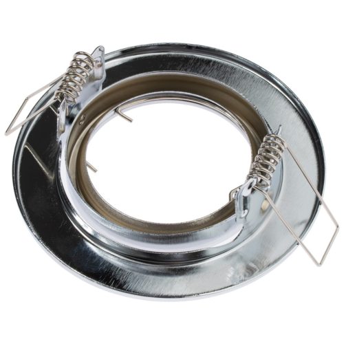 HALOGÉN lámpatest, süllyesztett, mozgatható, kerek, króm, GU10 MR16 lap