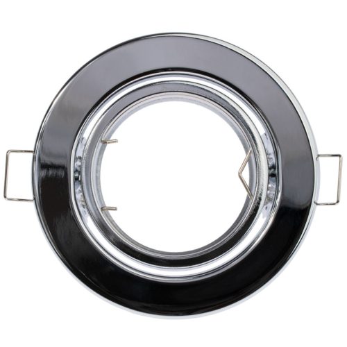 HALOGÉN lámpatest, süllyesztett, mozgatható, kerek, króm, GU10 MR16 lap