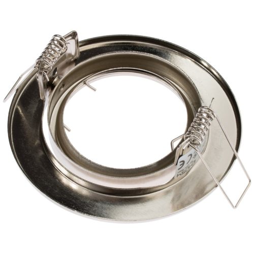 HALOGÉN lámpatest, süllyesztett, mozgatható, kerek, szatén, GU10 MR16 lap