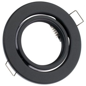   HALOGÉN lámpatest, süllyesztett, mozgatható, kerek, grafit, GU10 MR16 lap