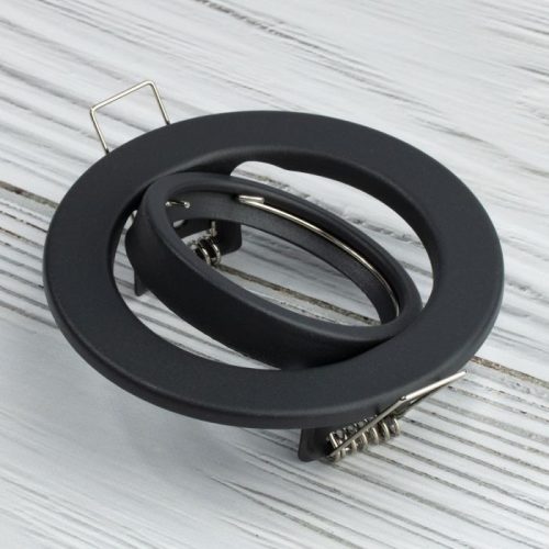 HALOGÉN lámpatest, süllyesztett, mozgatható, kerek, grafit, GU10 MR16 lap