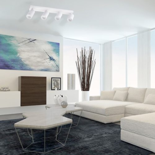 QUALIS SPOT mennyezeti lámpa Reflektor Halogén lámpatest 4xGU10 Fehér