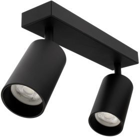   QUALIS SPOT mennyezeti lámpa Reflektor Halogén lámpatest 2xGU10 Fekete