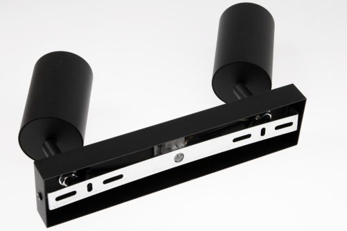 QUALIS SPOT mennyezeti lámpa Reflektor Halogén lámpatest 2xGU10 Fekete