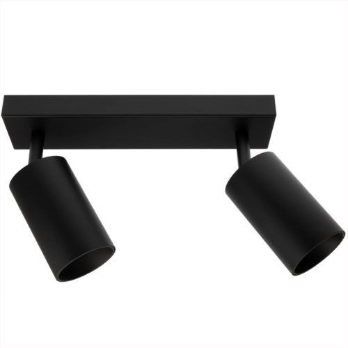 QUALIS SPOT mennyezeti lámpa Reflektor Halogén lámpatest 2xGU10 Fekete