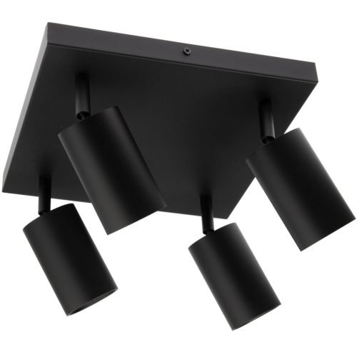 QUALIS SPOT mennyezeti lámpa, halogén lámpatest, 4xGU10, fekete