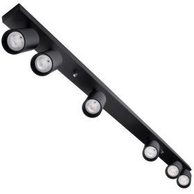   QUALIS SPOT mennyezeti lámpa Reflektor Halogén lámpatest 6xGU10 Fekete