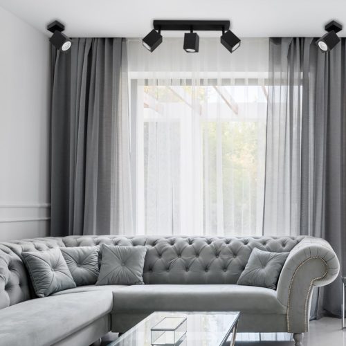 Mennyezeti lámpa fali reflektor 3xGU10 QUANTUS Fekete