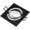 HALOGÉN lámpatest, süllyesztett, mozgatható, négyzet alakú, fekete, szálcsiszolt, GU10