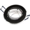 HALOGÉN lámpatest, süllyesztett, mozgatható, kerek, fekete, szálcsiszolt, GU10