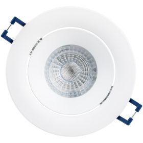   Halogén süllyesztett mennyezeti kerek mozgatható lámpatest, fehér GU10