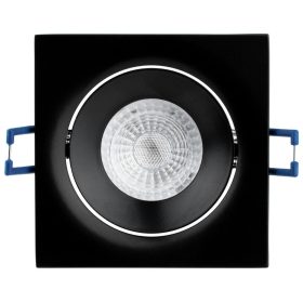   Halogén süllyesztett mennyezeti négyzet alakú mozgatható lámpatest, fekete GU10