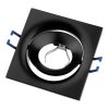 Halogén süllyesztett mennyezeti négyzet alakú mozgatható lámpatest, fekete GU10