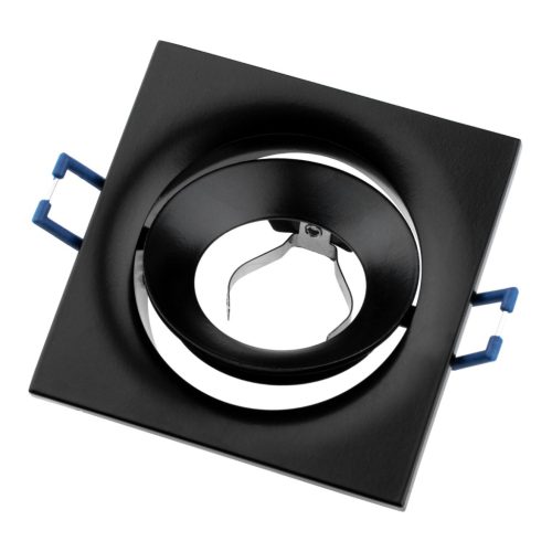 Halogén süllyesztett mennyezeti négyzet alakú mozgatható lámpatest, fekete GU10