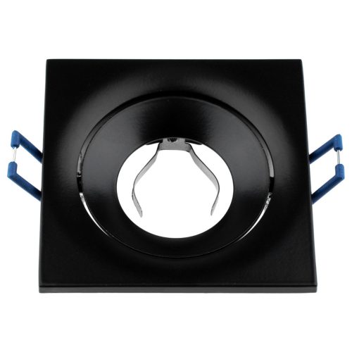 Halogén süllyesztett mennyezeti négyzet alakú mozgatható lámpatest, fekete GU10