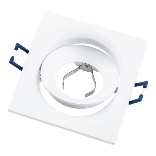 Halogén süllyesztett mennyezeti négyzet alakú mozgatható lámpatest, fehér GU10