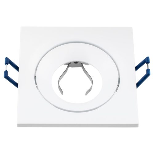 Halogén süllyesztett mennyezeti négyzet alakú mozgatható lámpatest, fehér GU10