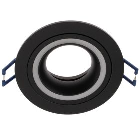   HALOGÉN lámpatest TRIBUS Süllyesztett Fix Kerek Fekete GU10