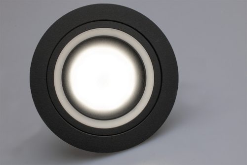 HALOGÉN lámpatest TRIBUS Süllyesztett Fix Kerek Fekete GU10