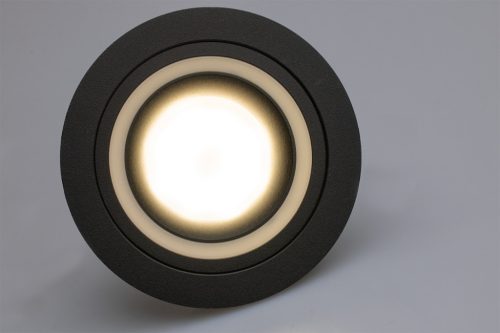 HALOGÉN lámpatest TRIBUS Süllyesztett Fix Kerek Fekete GU10