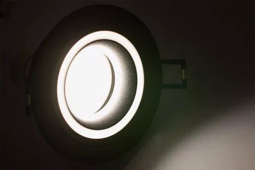 HALOGÉN lámpatest TRIBUS Süllyesztett Fix Kerek Fekete GU10