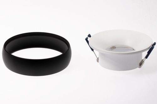 HALOGÉN COLOSEUM süllyesztett, fix, kerek fekete GU10 fixture