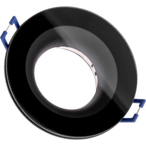AQUA HALOGÉN lámpatest süllyesztett fix kerek fekete GU10 IP44