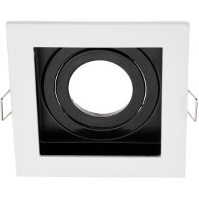   HALOGÉN lámpatest GEMINUS Süllyesztett mozgatható SQUARE Fehér GU10