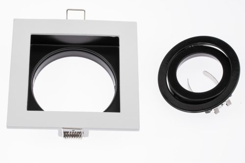 HALOGÉN lámpatest GEMINUS Süllyesztett mozgatható SQUARE Fehér GU10