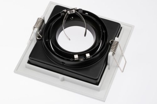 HALOGÉN lámpatest GEMINUS Süllyesztett mozgatható SQUARE Fehér GU10