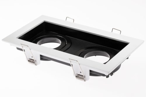 HALOGÉN lámpatest GEMINUS süllyesztett mozgatható SQUARE fehér 2x GU10