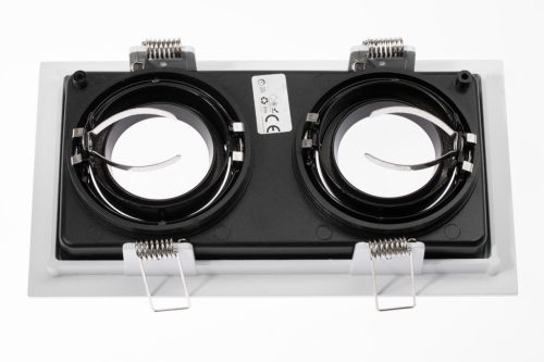 HALOGÉN lámpatest GEMINUS süllyesztett mozgatható SQUARE fehér 2x GU10