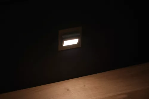 Lépcső lampatest CCT DECORUS 9 LED lámpa 1.2W Satin ProVero meleg + hideg