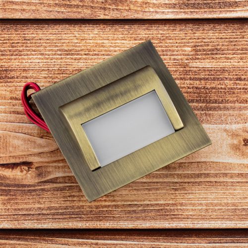 DECORUS lépcsőházi lámpatest LED lámpa 1,2W sárgaréz ProVero Neutral 4000K 12V DC