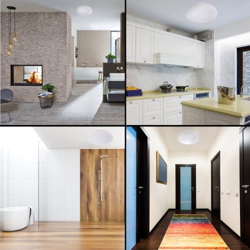 LED mennyezeti fürdőszobai lámpa ORLANDO 24W IP44 4000K mozgás- és szürkületérzékelővel