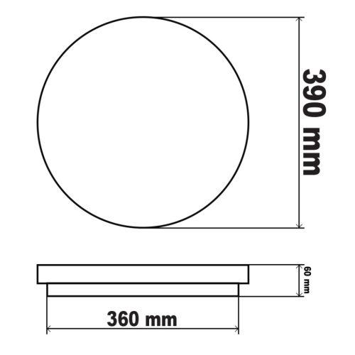 LED mennyezeti fürdőszobai lámpa ORLANDO 24W IP44 4000K mozgás- és szürkületérzékelővel