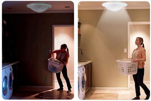 LED mennyezeti lámpa DALLAS 2x E27 mozgás- és szürkületérzékelő