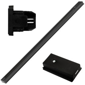   Fekete egyfázisú alumínium sín 100 cm-es sínreflektorokhoz